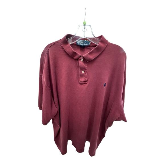 Polo Ralph Lauren Other - Vintage Polo Ralph Lauren Polo Short Sleeve Shirt Men's XXL Maroon Preppy
